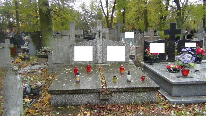 opieka nad grobami - Grodzisk Mazowiecki - grób przed sprzątaniem